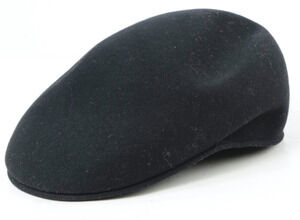 Scala Hat L Black 100% Wool Felt Ivy Driving Flat Cap Newsboy Classic Mens